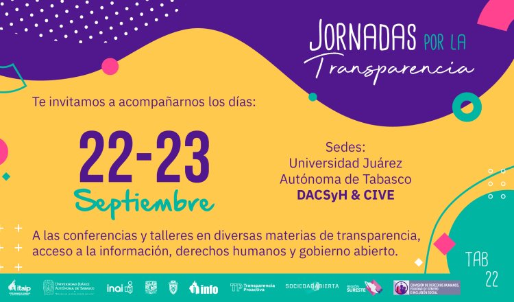 Anuncia ITAIP sus Jornadas de Transparencia para el 22 y 23 de septiembre