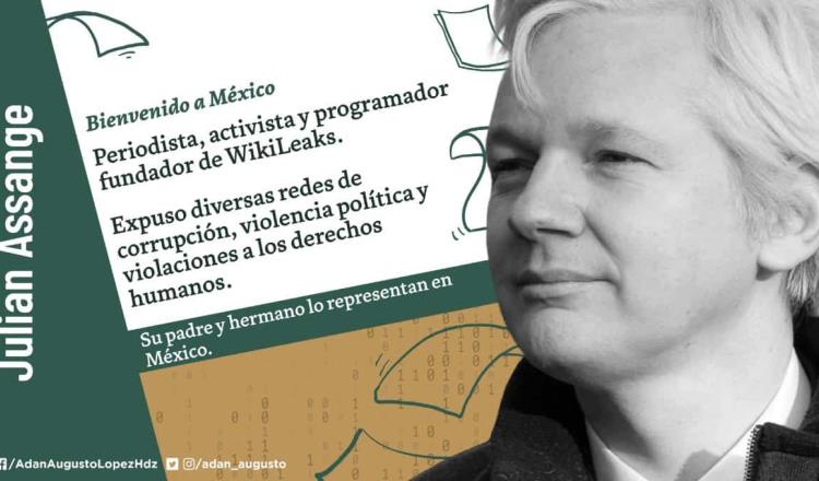 Califica Adán Augusto López como un “gesto de soberanía” que AMLO reciba a familiares de Julian Assange