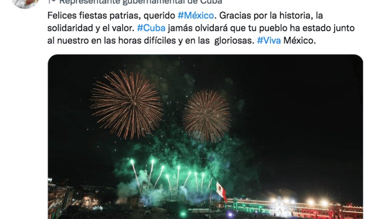 Cuba felicita a México por aniversario de su Independencia