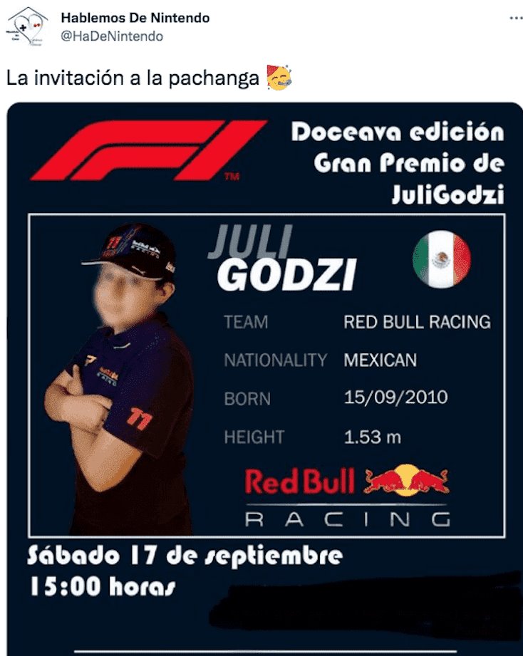 Niño fan de “Checo” Pérez festejará su cumpleaños con temática de Red Bull