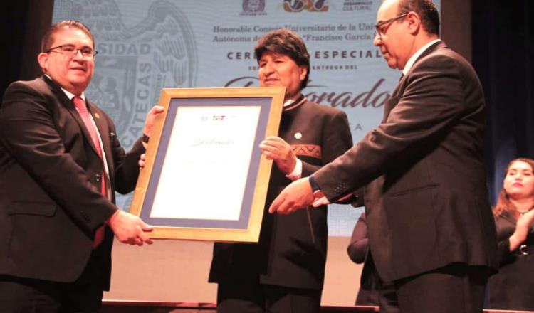 Evo Morales recibe Doctorado Honoris Causa de la Universidad de Zacatecas