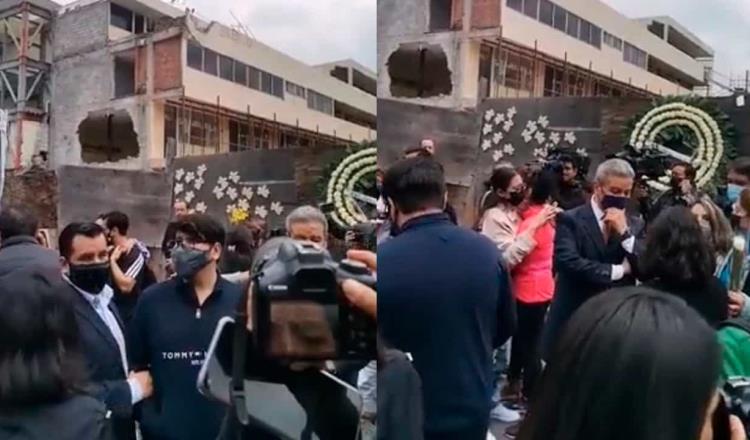 Familias de fallecidos en el Colegio Rébsamen son sorprendidos por sismo del 19 de septiembre