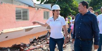 Anuncia gobernadora de Colima que Federación otorgará beneficio directo a afectados por sismo