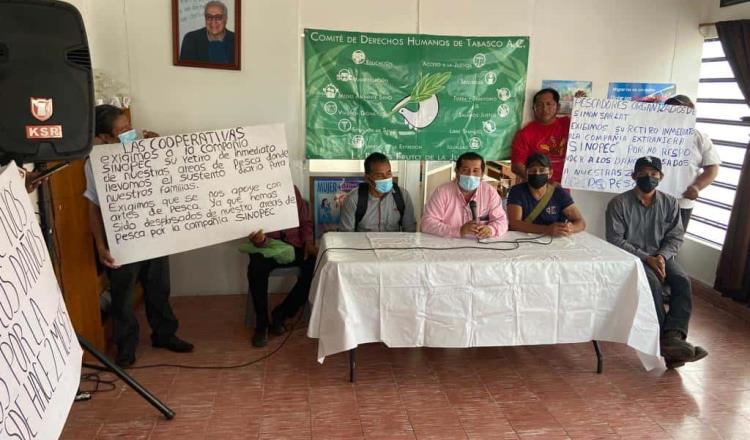 Denuncian pescadores afectación de empresa que dinamita Pantanos de Centla