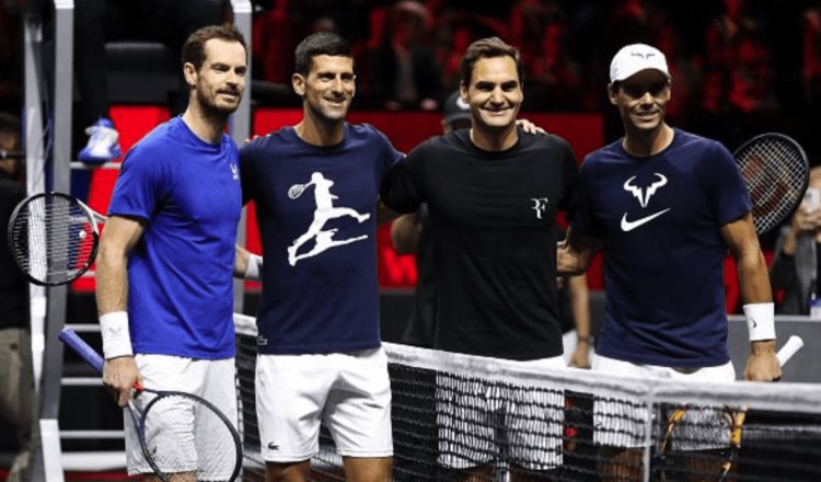 Entrenan juntos Federer, Nadal, Djokovic y Murray, previo al retiro de “Su Majestad”