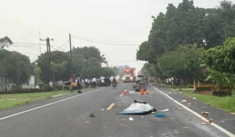 Abuelito pierde la vida tras ser atropellado en la Cárdenas-Comalcalco 