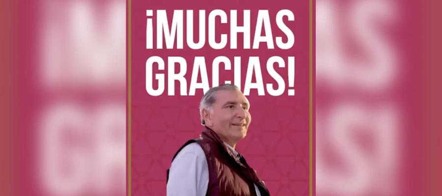 “Amor con amor se paga”, agradece Adán Augusto felicitaciones por su cumpleaños