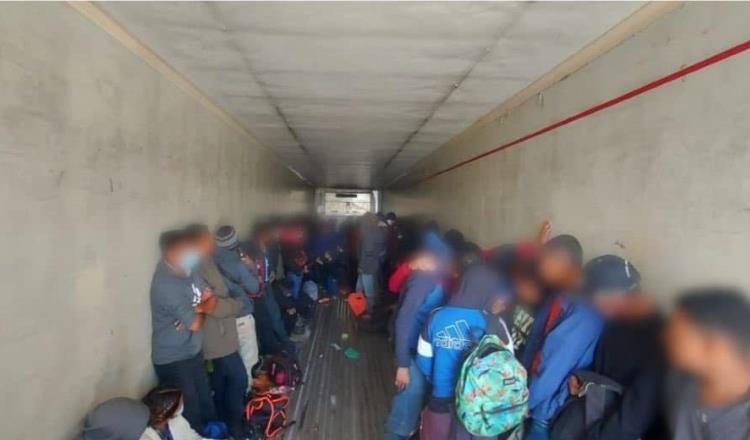 Rescata INM a casi 200 migrantes en tráileres en Nuevo León
