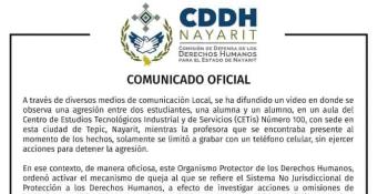 CEDH de Nayarit ordena investigación por negligencia de maestra