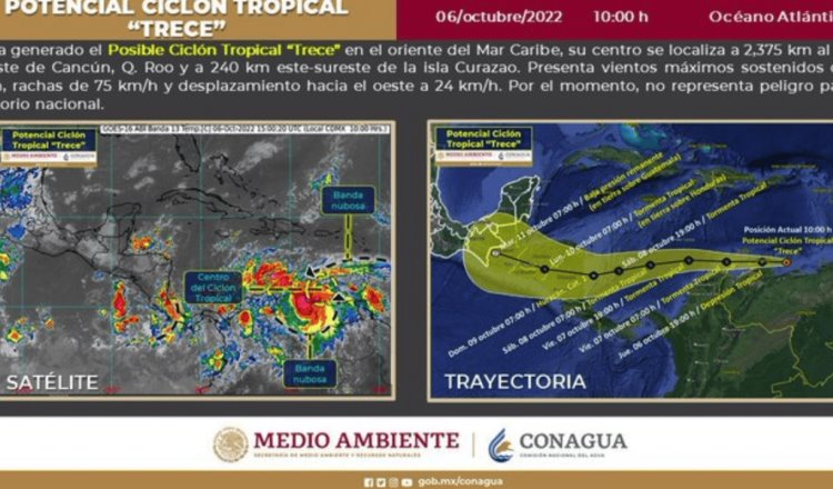 Se forman depresión tropical Doce y potencial ciclón tropical Trece