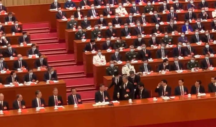 [VIDEO] Sacan a la fuerza a expresidente de China del Congreso del Partido Comunista