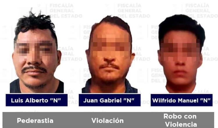 Detiene la FGE a cinco sujetos por diversos delitos, uno de ellos era buscado en Chiapas