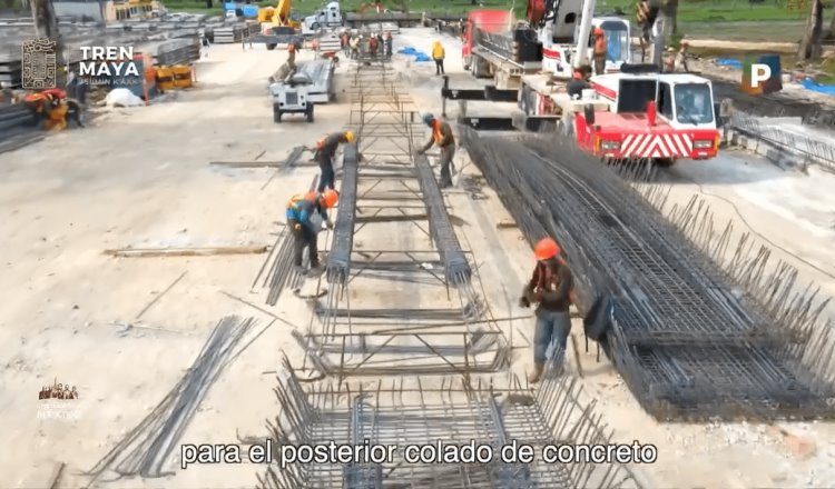 Comienza Tren Maya fabricación de prelosas para viaducto en Tenosique