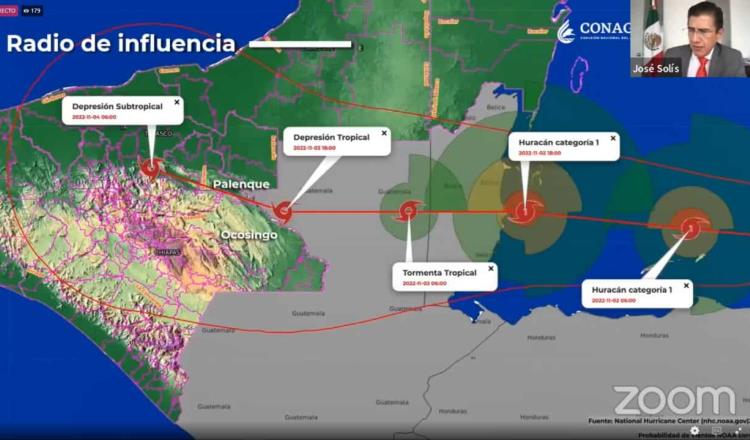 Lisa dejará lluvias de hasta 250 mm a su paso por Tabasco 