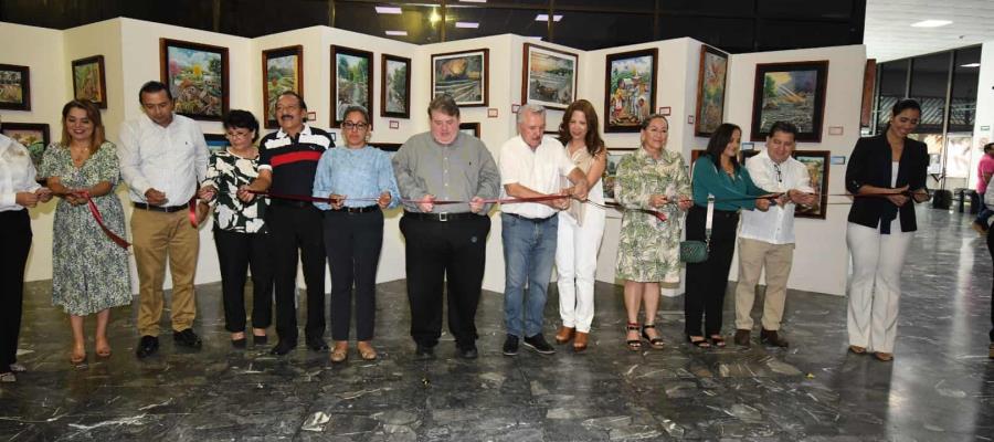 Expone Peter muestra pictórica en el lobby del Congreso del Estado