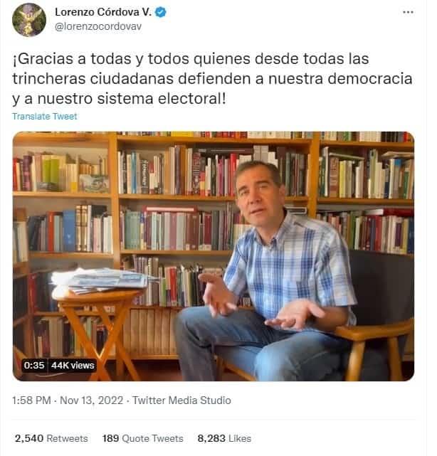 TEPJF, INE y Lorenzo Córdova reconocen ‘Marcha por la democracia’