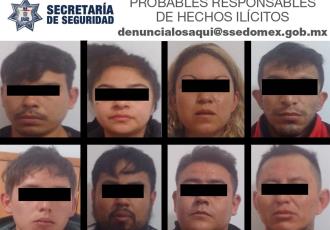 Por colocar "narco mantas" en Edomex, detienen a 8 presuntos integrantes de la Familia Michoacana