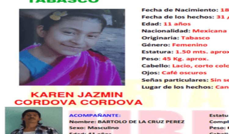 Desaparece niña tabasqueña de 11 años en Cancún