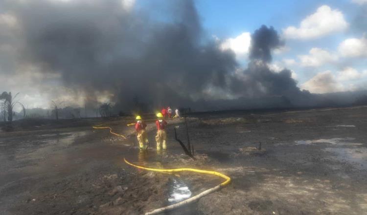 Reporta PC concluidos los trabajos para sofocar incendio de espadañales en Villa La Venta