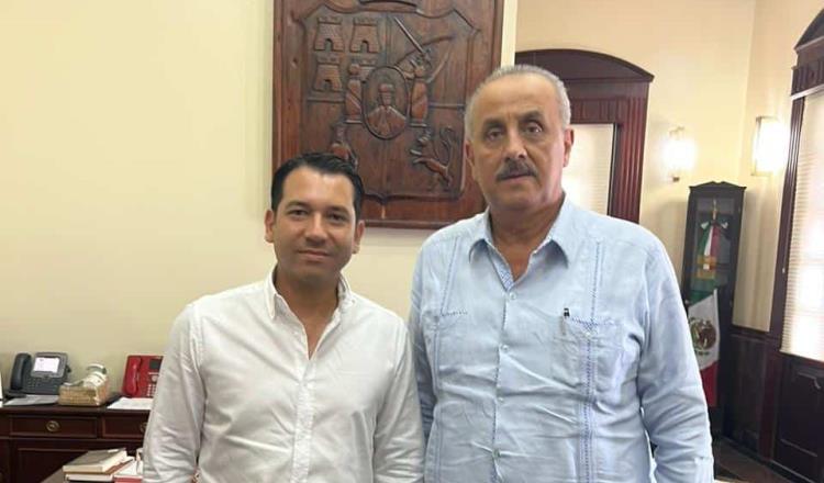 Se reúne Miguel Vélez, líder del PVEM, con Gobernador Merino