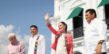 Desde Tabasco llama Sheinbaum a la unidad en Morena