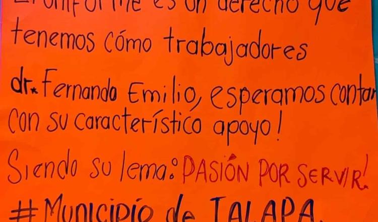 Policías de Jalapa exigen pago de la 2ª dotación del uniforme 