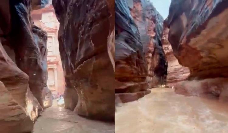 [VIDEO] Reportan inundaciones en Petra, Jordania; evacúan a turistas