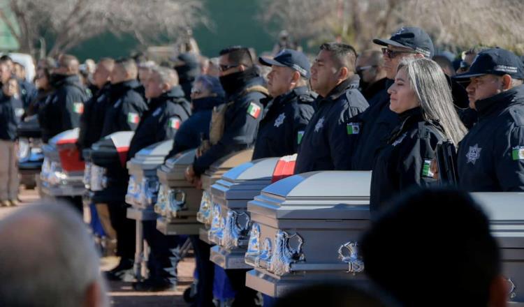 Despiden a los 12 policías caídos durante motín en penal de Cd. Juárez