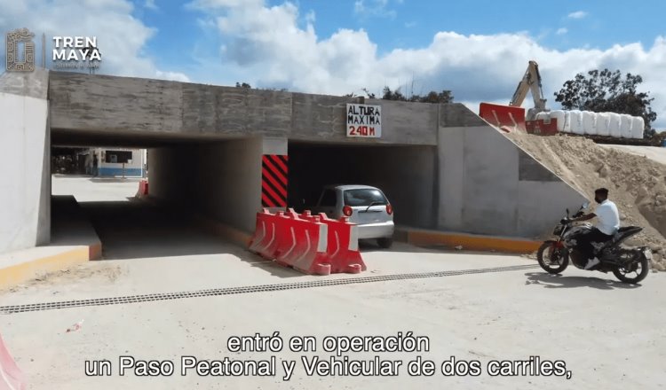 Inicia operaciones de paso peatonal y vehicular en villa El Triunfo, como parte del Tren Maya