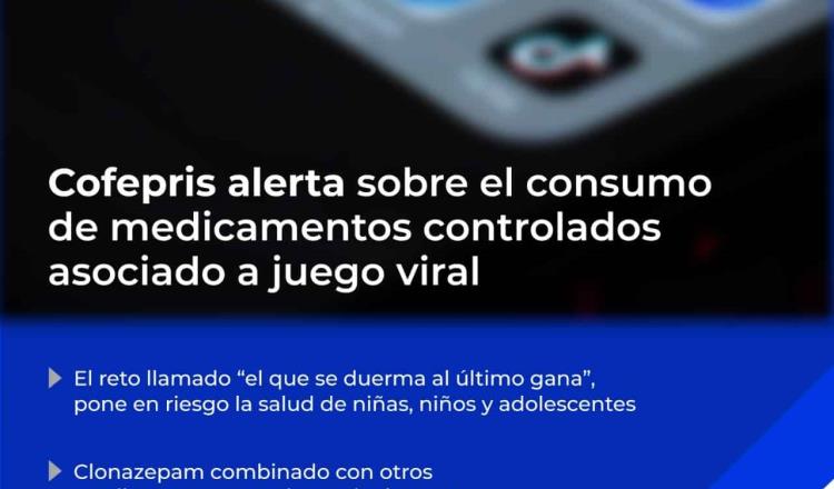 Cofepris alerta por reto viral entre adolescentes con Clonazepam