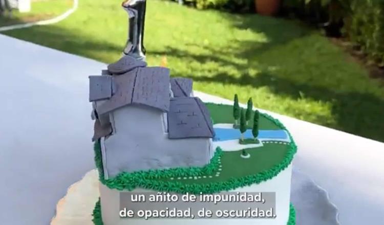 Xóchitl Gálvez le obsequia pastel de la “Casa Gris” a José Ramón a un año del escándalo