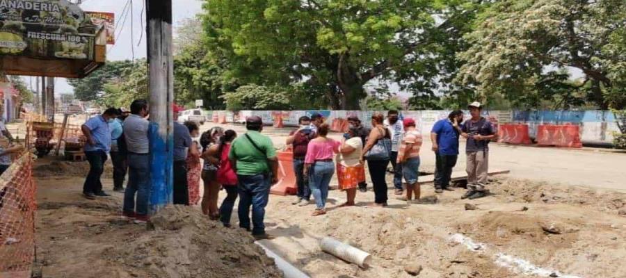 Confirma Sedec plan para apoyar a comercios afectados por obra del nuevo malecón de Villahermosa