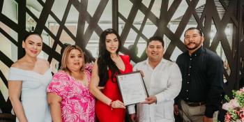 Tacotalpa formaliza a su embajadora en la Feria Tabasco, Pamela Castellanos Suárez