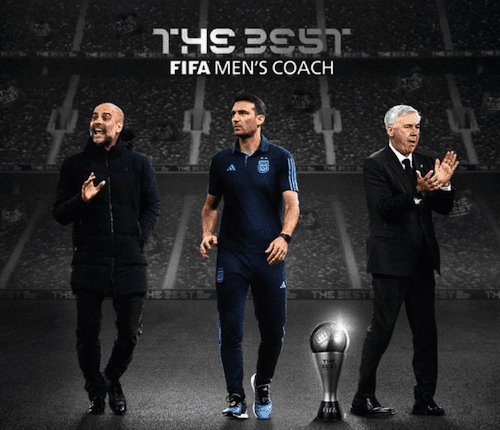 Lionel Scaloni, Pep Guardiola y Ancelotti, los finalistas para Mejor Técnico del año