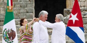 Otorga México condecoración de la Orden del Águila Azteca a presidente de Cuba, Miguel Díaz-Canel