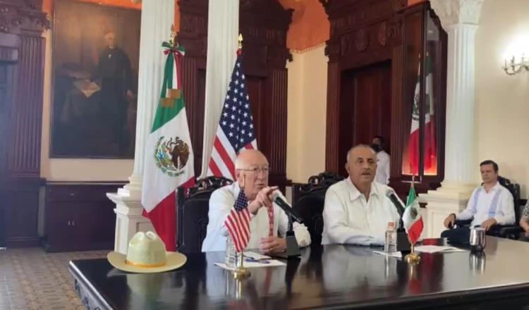 Visita Tabasco por sexta ocasión el embajador de EEUU en México, Ken Salazar