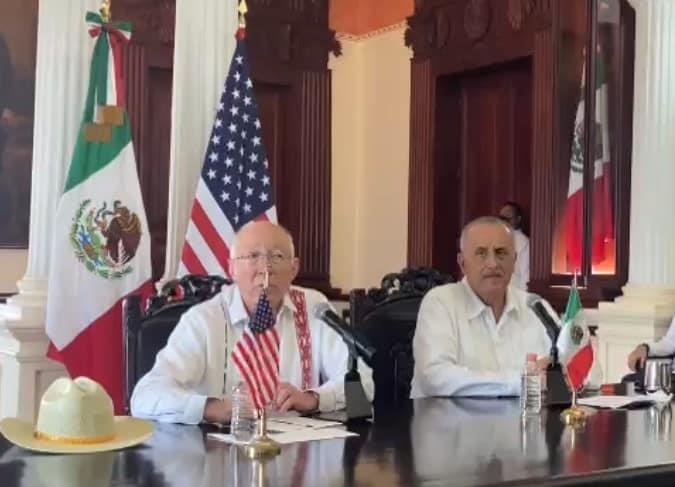 Destaca embajador de EEUU que Tabasco es un estado seguro