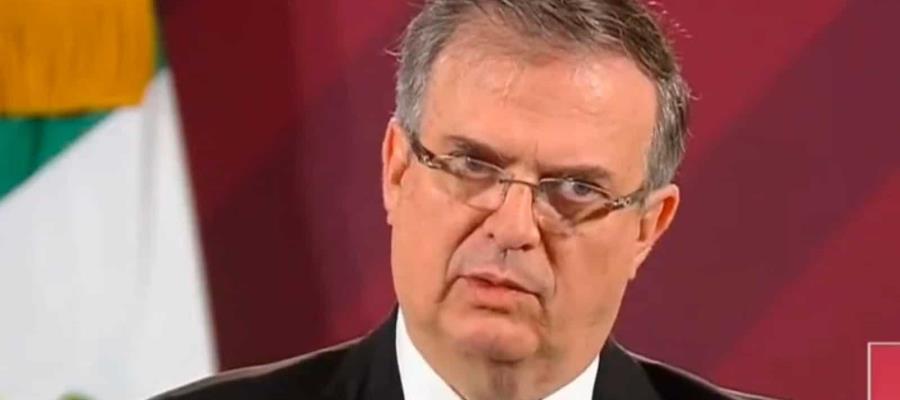 Lanzan "raspado" a Ebrard tras salir de Palacio Nacional