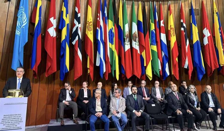 Inaugura Marcelo Ebrard “Diálogos de Paz” entre Gobierno de Colombia y ELN, en México