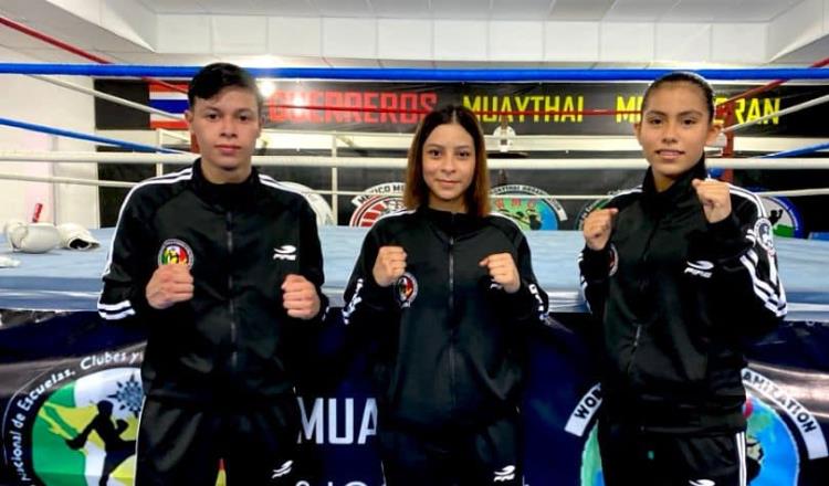 Tres tabasqueños participarán en Campeonato Mundial de Muay Thai en Tailandia