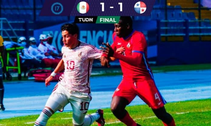 Sub-17 avanza a octavos de final de premundial de CONCACAF al empatar a 1 con Panamá