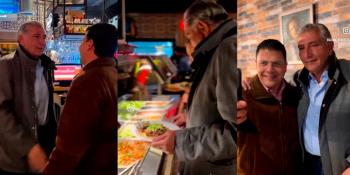 Tiene Adán Augusto López ¡noche de tacos en Hermosillo!