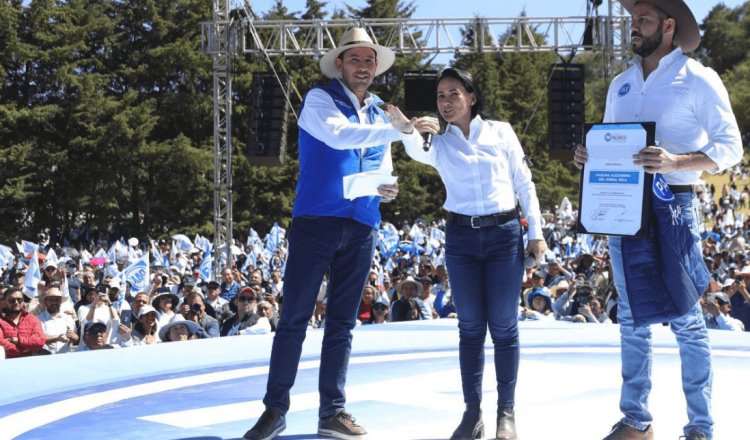 PAN toma protesta a Alejandra del Moral como candidata al gobierno de Edomex
