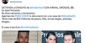 Exnovio de Livia Brito es detenido en posesión de armas, drogas y millones de pesos