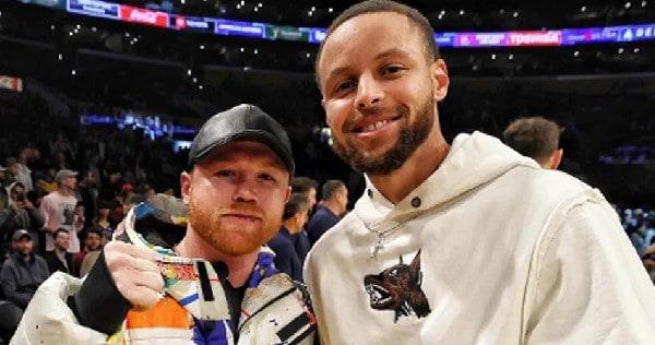 ¡En modo fan! Stephen Curry presume foto con Canelo Álvarez en duelo de la NBA