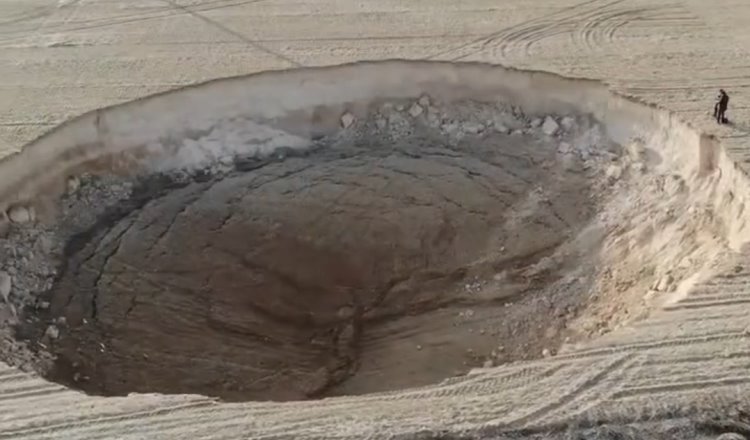 Se forma cráter en Turquía de 100 metros de diámetro; es el segundo que aparece