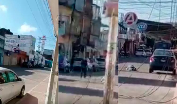 En Macuspana, policía abate a sujeto que buscó atacarlo con un machete 