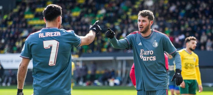 Edson Álvarez y Santiago Giménez anotan gol de victorias del Ajax y Feyenoord en la liga de Holanda