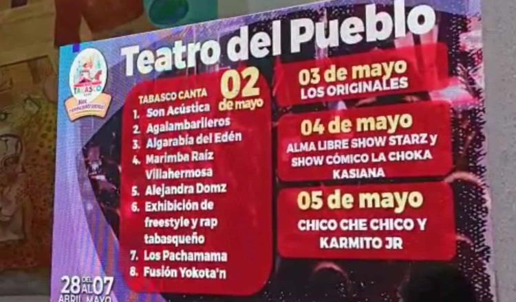 Confirman Cartelera para el Teatro del Pueblo con artistas locales y nacionales