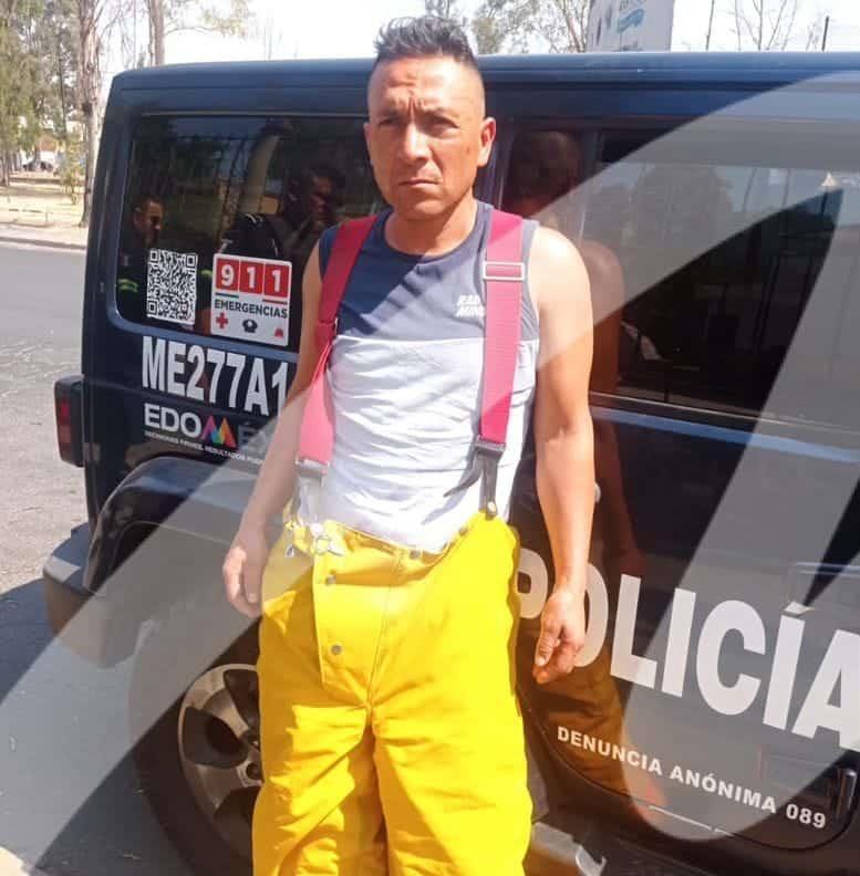 Sujeto finge ser bombero para robar durante incendio en Edomex